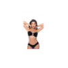 Bikini Bandeau Noir avec Anneau Central 